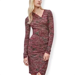 GRAY Wilfred Free (Aritzia) Faux-Wrap Midi Dress Wilfred
